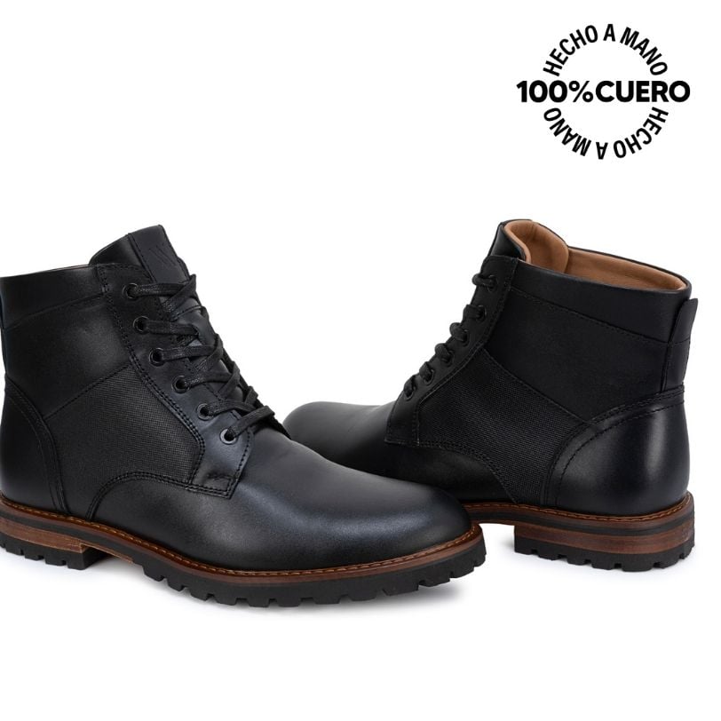 BOTIN DERBY RICARDO-2609 NEGRO VIALE HOMME CUERO - 2
