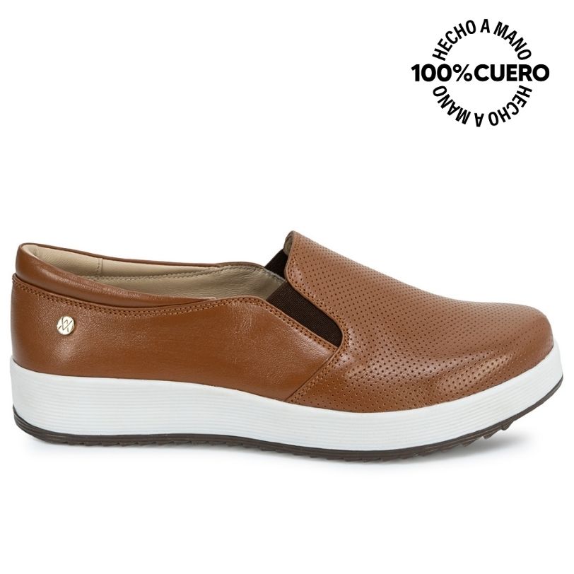 ZAPATO DERBY WIL-2623 NATURAL VIALE CUERO - 1