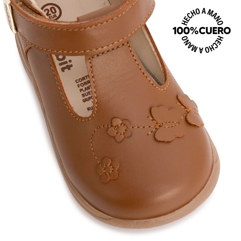 ZAPATO MARYJANE MIA-2618 NATURAL RABBIT CUERO - 3