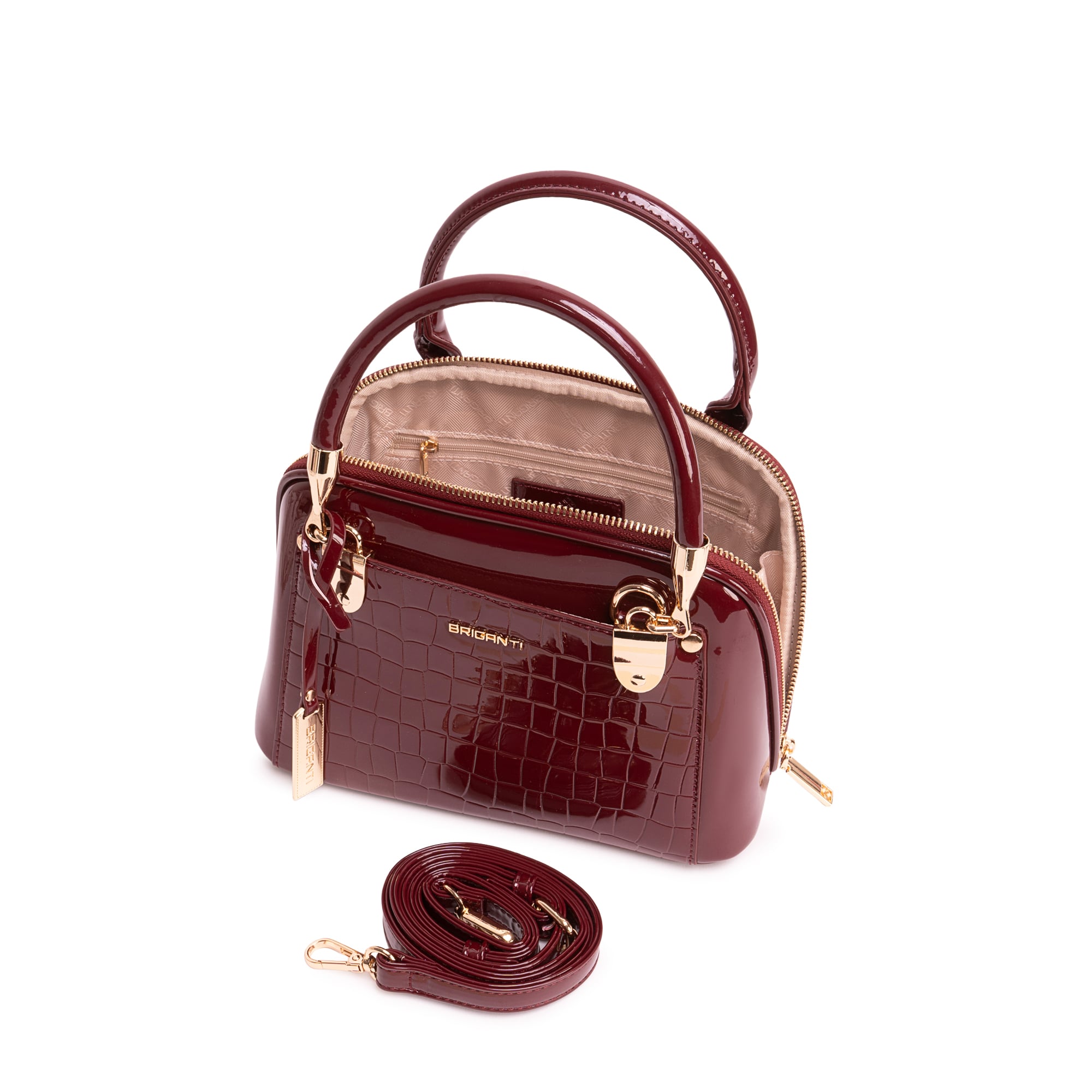 CARTERA MINI SATCHEL BRI-CM2620 VINO BRIGANTI - 4