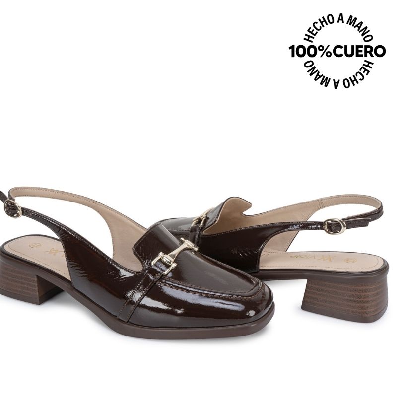 ZAPATO MEDIA ESTACION MOCASÍN VESTIR TASTE-2630 CHOCOLATE CUERO VIALE - 3