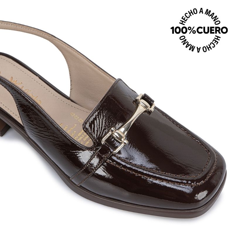 ZAPATO MEDIA ESTACION MOCASÍN VESTIR TASTE-2630 CHOCOLATE CUERO VIALE - 4