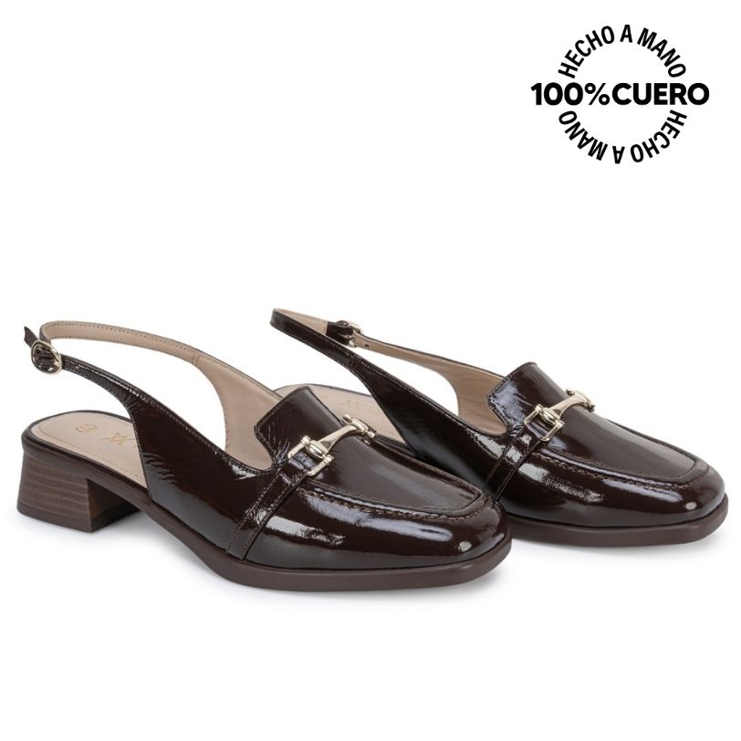 ZAPATO MEDIA ESTACION MOCASÍN VESTIR TASTE-2630 CHOCOLATE CUERO VIALE - 5
