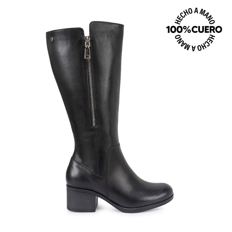 BOTA ALTA JODHPUR CASUAL FER-2630 NEGRO CUERO VIALE - 1