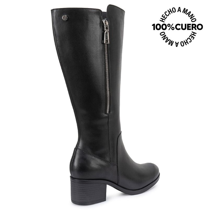 BOTA ALTA JODHPUR CASUAL FER-2630 NEGRO CUERO VIALE - 3