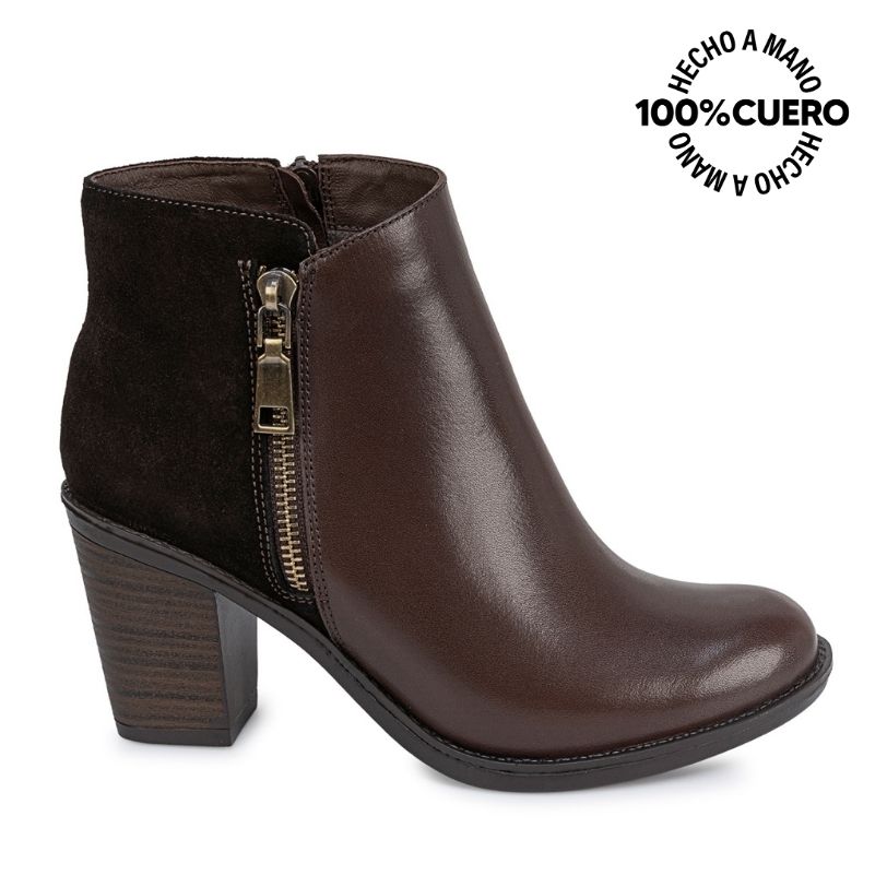 BOTIN JODHPUR CASUAL FER-2601 CHOCOLATE CUERO VIALE - 1