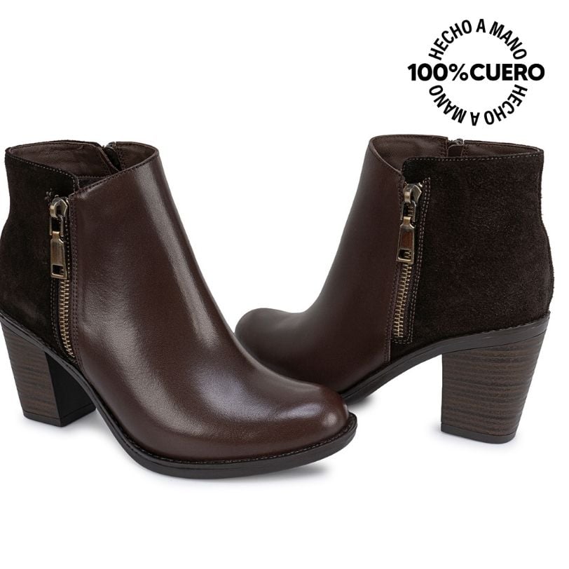 BOTIN JODHPUR CASUAL FER-2601 CHOCOLATE CUERO VIALE - 2