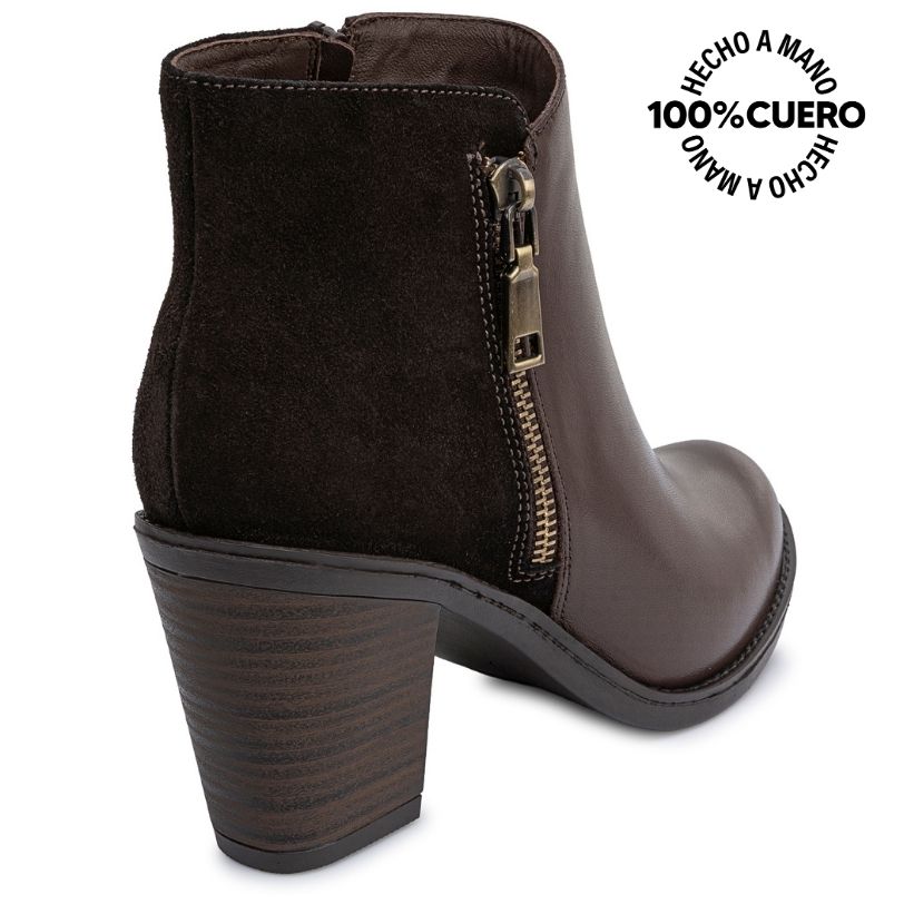 BOTIN JODHPUR CASUAL FER-2601 CHOCOLATE CUERO VIALE - 3