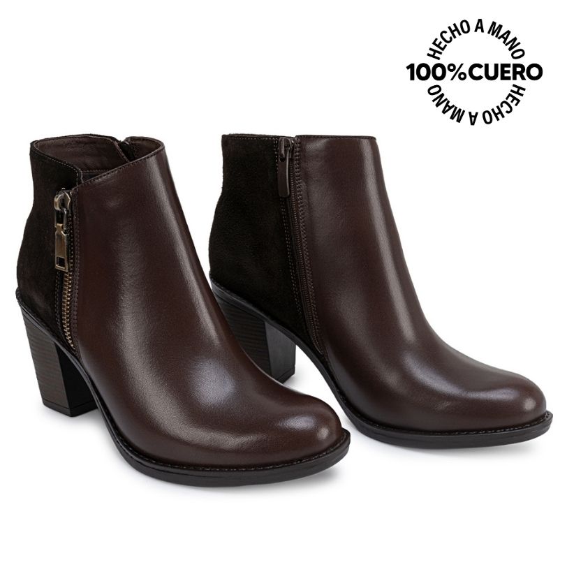 BOTIN JODHPUR CASUAL FER-2601 CHOCOLATE CUERO VIALE - 4