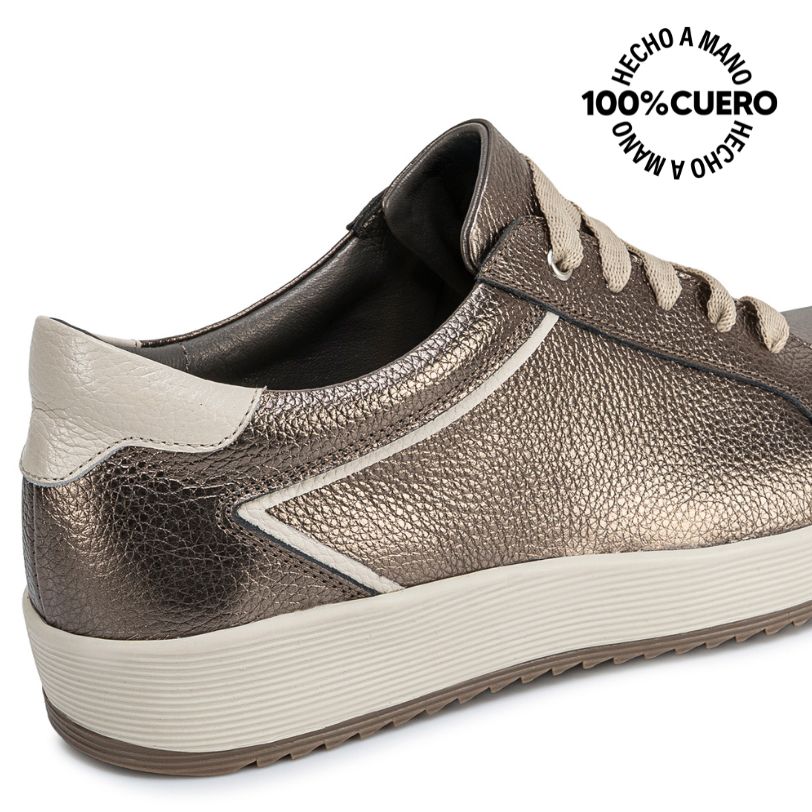 ZAPATO OXFORD CASUAL WIL-2622 PLATA/QUEM CUERO VIALE - 3