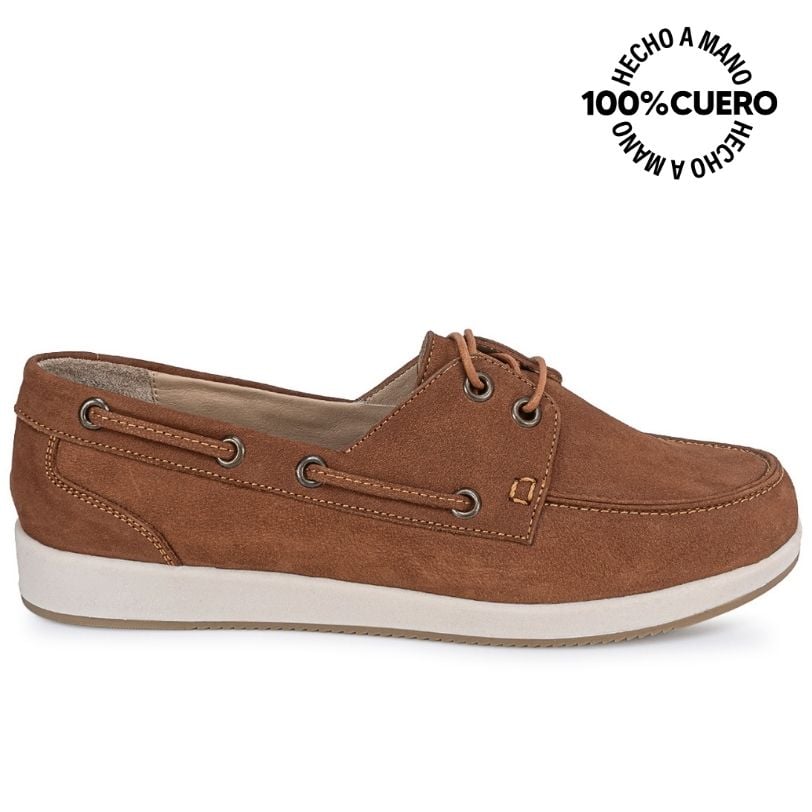 ZAPATO TOP SIDER CASUAL AVE-2642 NATURAL CUERO VIALE - 1