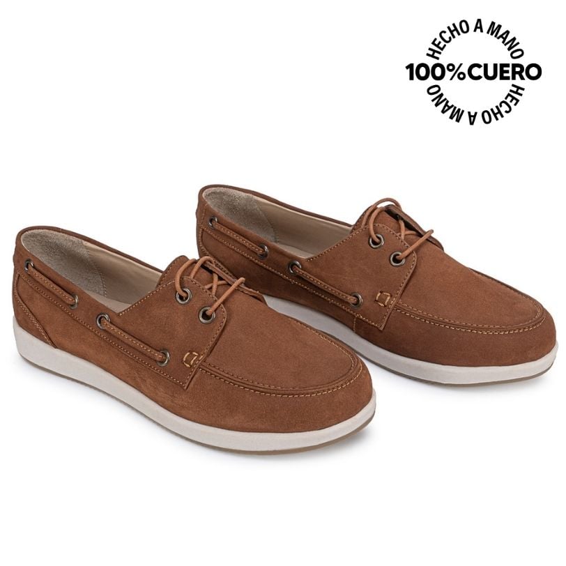 ZAPATO TOP SIDER CASUAL AVE-2642 NATURAL CUERO VIALE - 4
