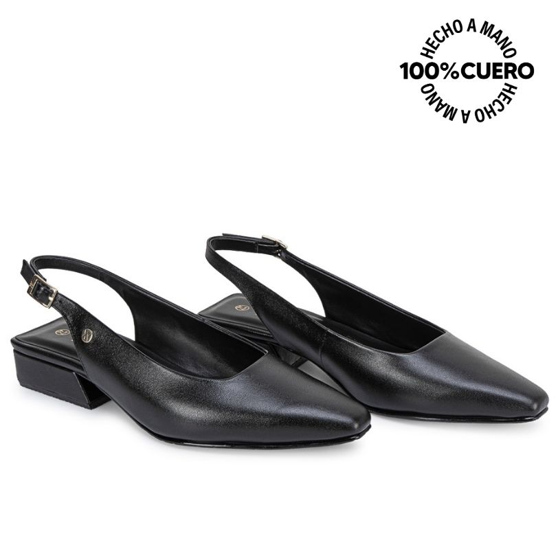 ZAPATO MEDIA ESTACION STILETTO VESTIR TATI-2664 NEGRO CUERO VIALE - 4