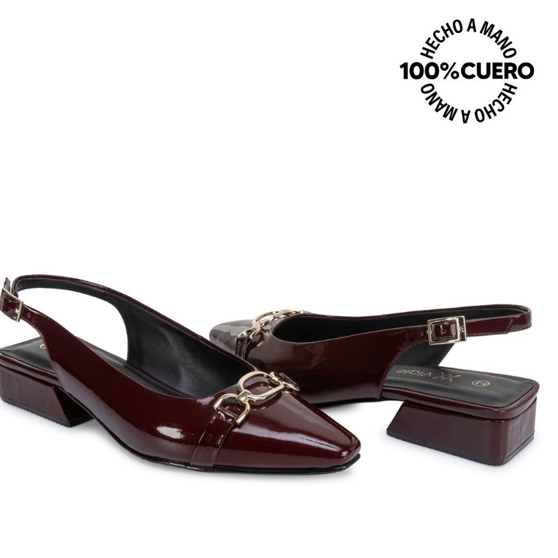 ZAPATO MEDIA ESTACION STILETTO VESTIR TATI-2664 CHERLACQ CUERO VIALE - 2