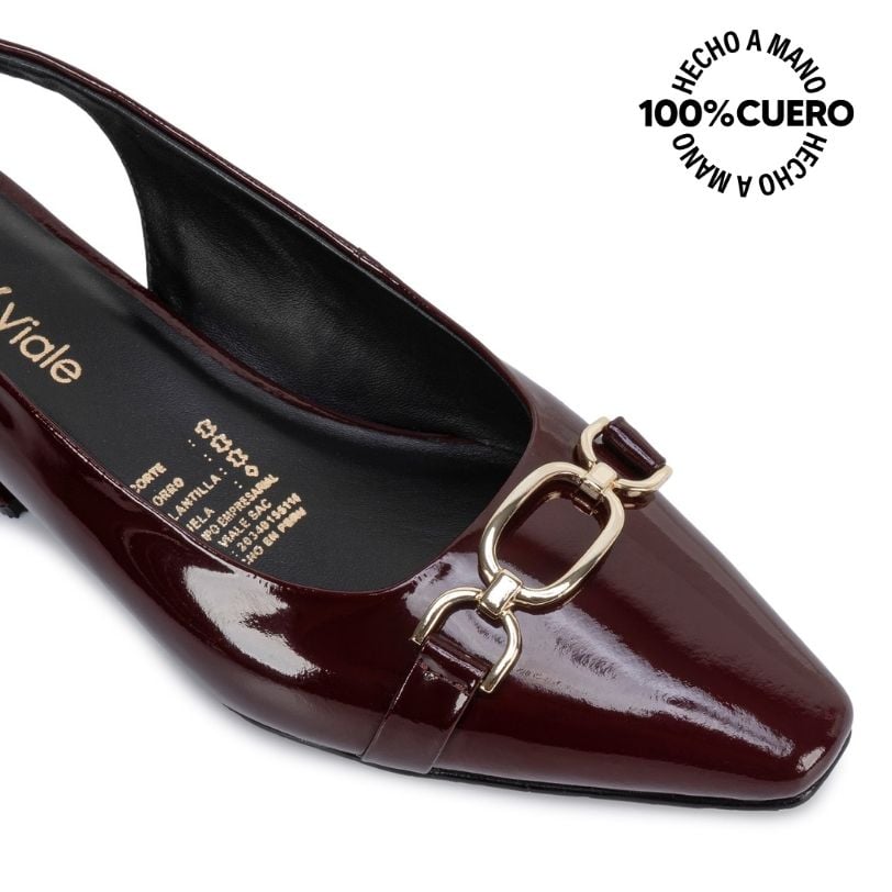 ZAPATO MEDIA ESTACION STILETTO VESTIR TATI-2664 CHERLACQ CUERO VIALE - 3