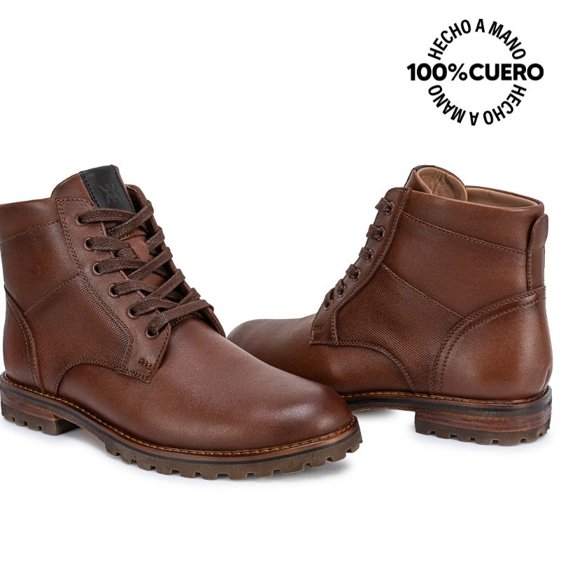 BOTIN DERBY CASUAL RICARDO-2609 TOFFE CUERO VIALE HOMME - 2