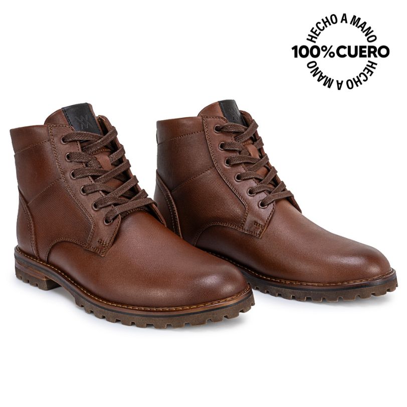 BOTIN DERBY CASUAL RICARDO-2609 TOFFE CUERO VIALE HOMME - 4