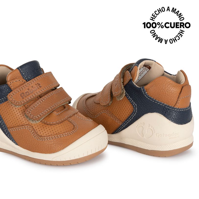 ZAPATO CASUAL INFORMAL ALEX-2612 NATURAL CUERO RABBIT - 2