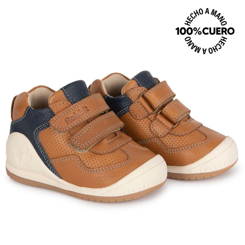 ZAPATO CASUAL INFORMAL ALEX-2612 NATURAL CUERO RABBIT - 4