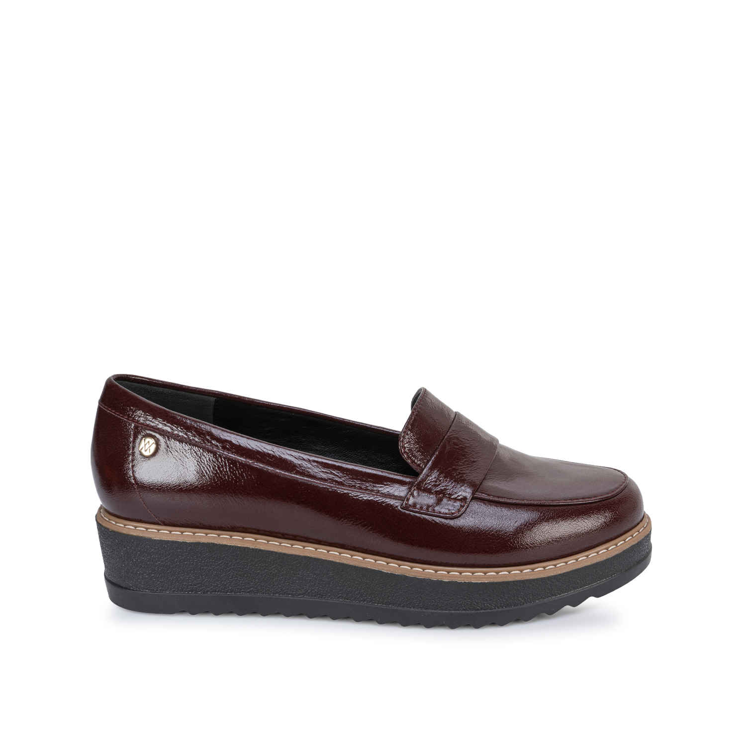 ZAPATO MOCASÍN CASUAL TATI-2626 VINO CUERO VIALE - 1