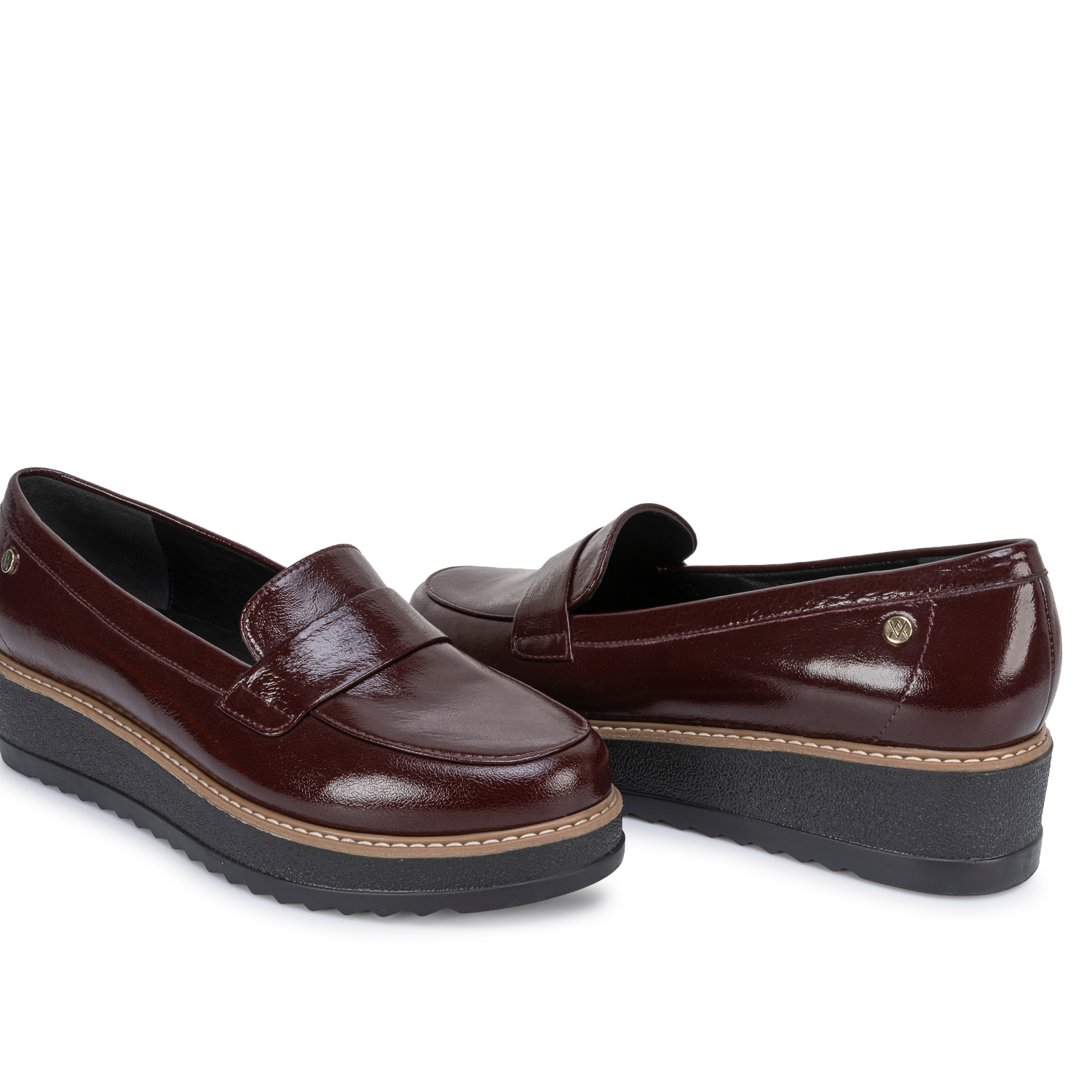 ZAPATO MOCASÍN CASUAL TATI-2626 VINO CUERO VIALE - 2
