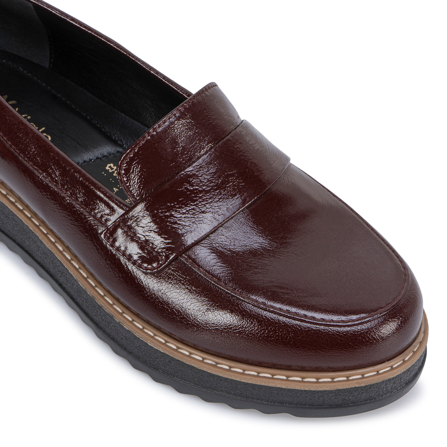 ZAPATO MOCASÍN CASUAL TATI-2626 VINO CUERO VIALE - 3