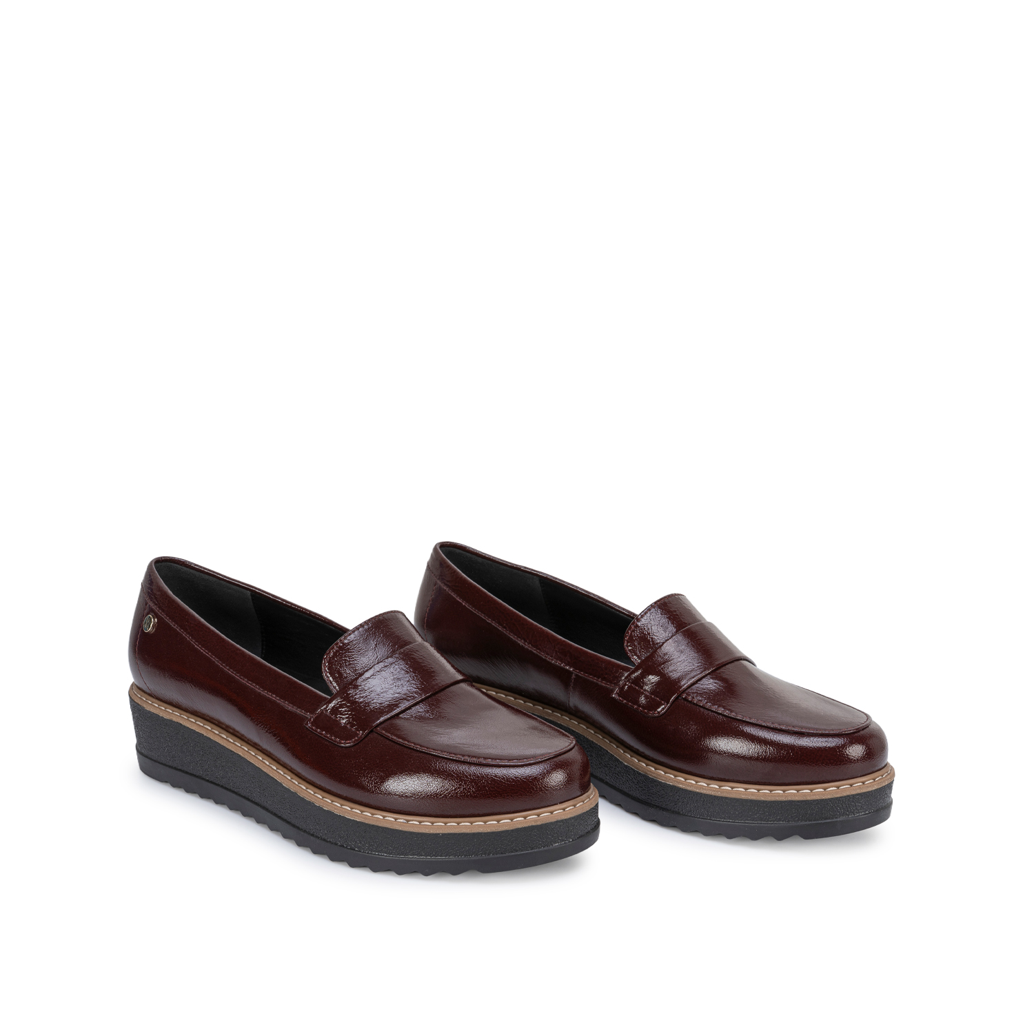 ZAPATO MOCASÍN CASUAL TATI-2626 VINO CUERO VIALE - 4