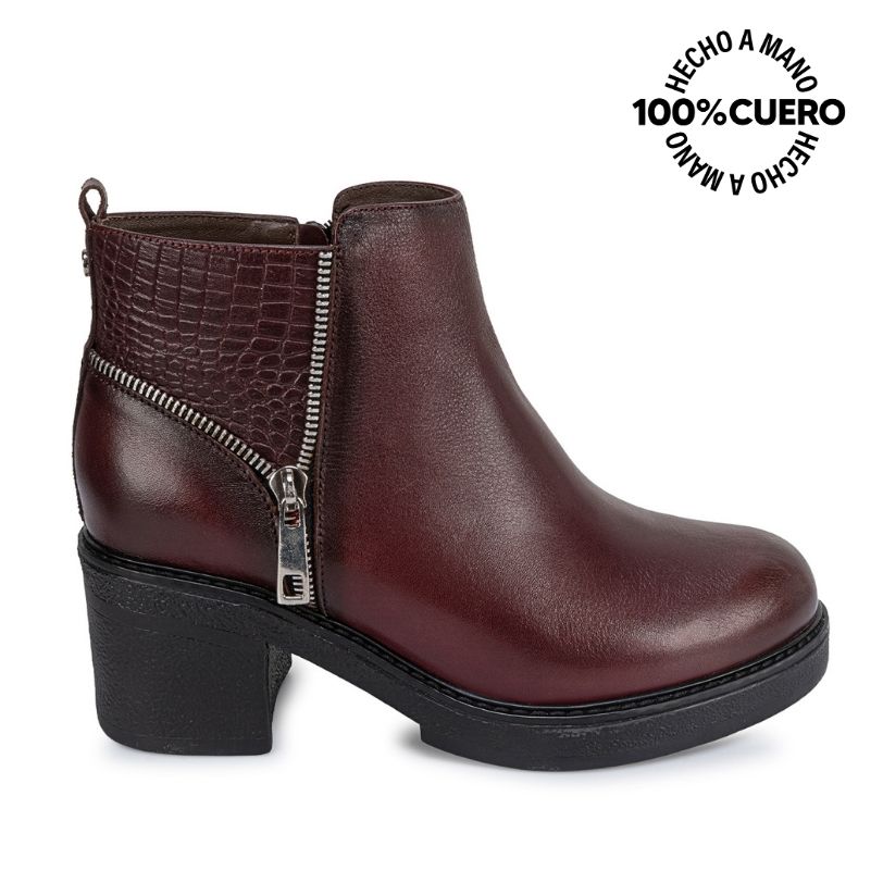 BOTIN JODHPUR CASUAL SOFI-2641 CHERRY CUERO VIALE - 1