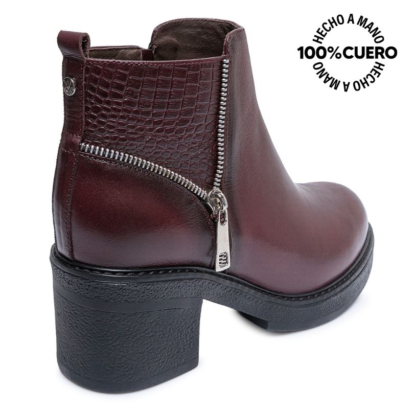 BOTIN JODHPUR CASUAL SOFI-2641 CHERRY CUERO VIALE - 3