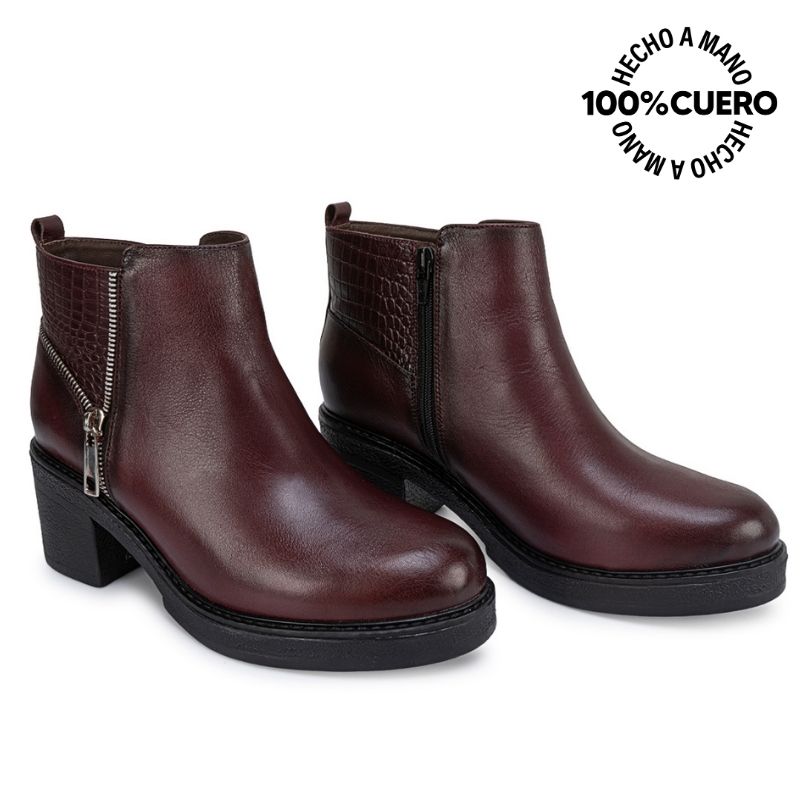 BOTIN JODHPUR CASUAL SOFI-2641 CHERRY CUERO VIALE - 4