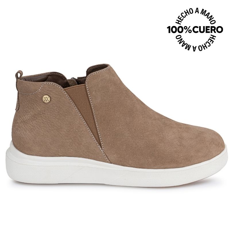 BOTIN BASICO CASUAL SOFI-2646 NUTRIA CUERO VIALE - 1