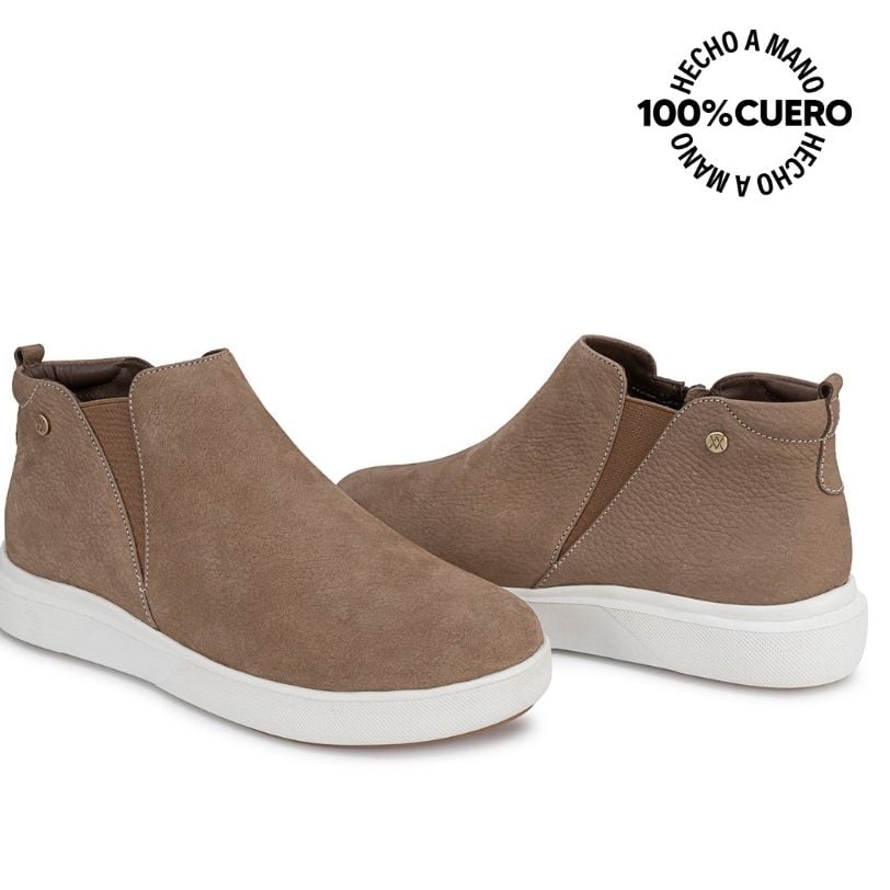 BOTIN BASICO CASUAL SOFI-2646 NUTRIA CUERO VIALE - 2