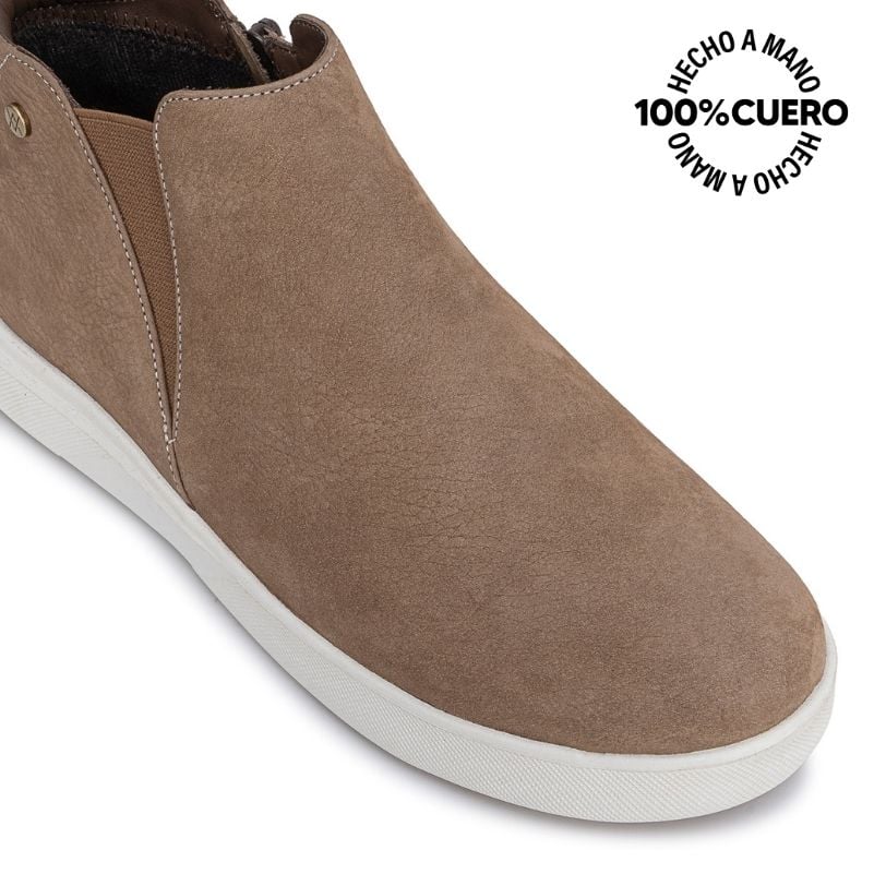 BOTIN BASICO CASUAL SOFI-2646 NUTRIA CUERO VIALE - 3