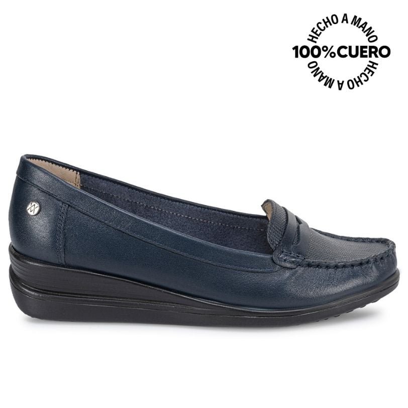 ZAPATO MOCASÍN CASUAL DK-2612 PATRIO/BL CUERO VIALE - 1