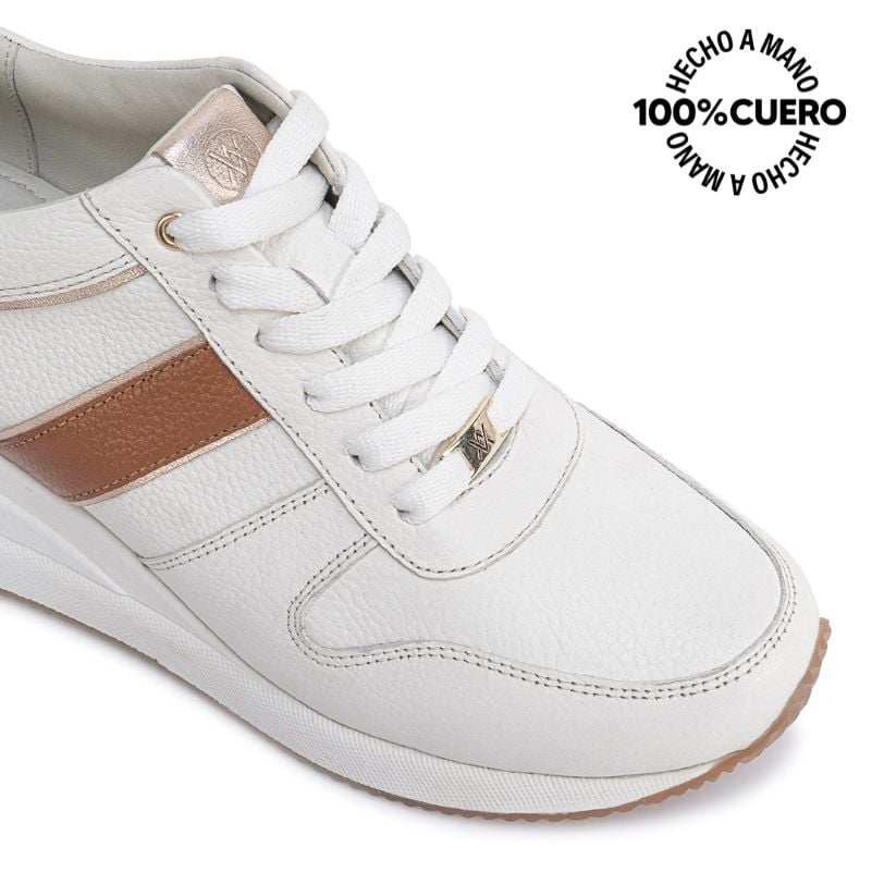 ZAPATILLA BASICO CASUAL REC-2605 BLANSOF/VA CUERO VIALE - 3
