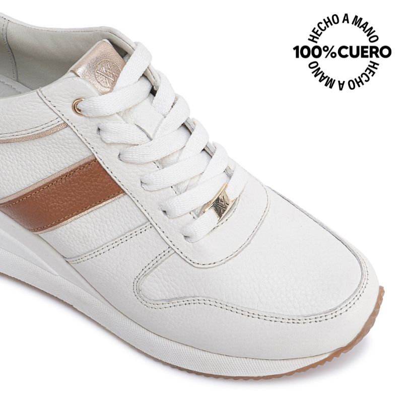 ZAPATILLA BASICO CASUAL REC-2605 BLANSOF/VA CUERO VIALE - 3