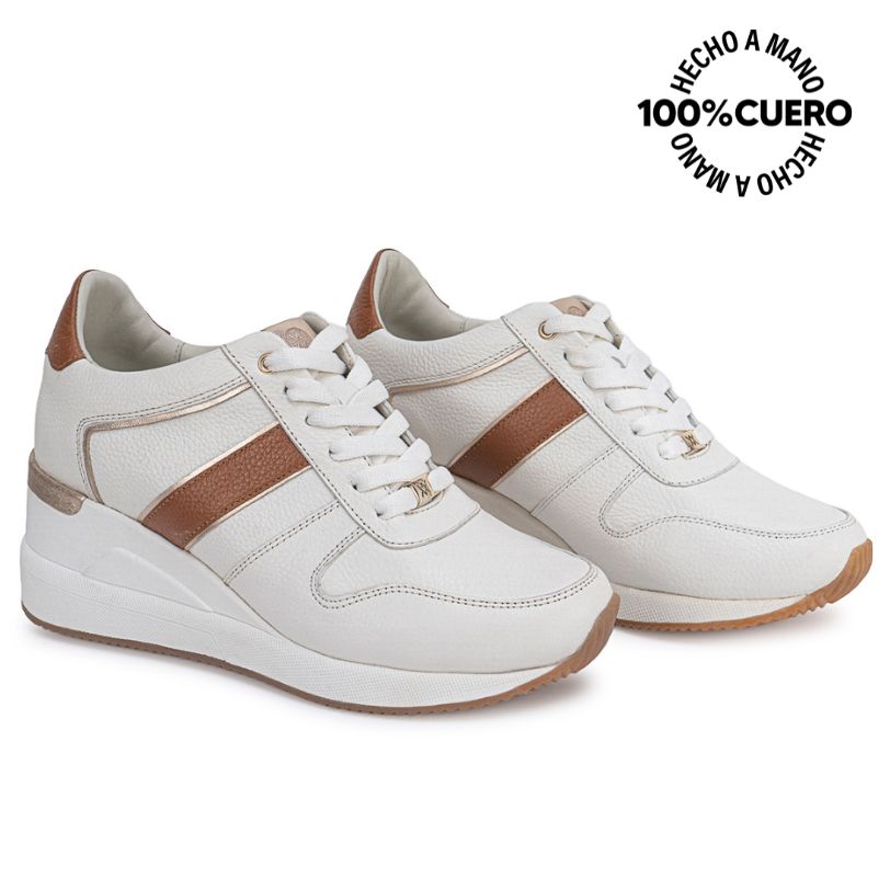 ZAPATILLA BASICO CASUAL REC-2605 BLANSOF/VA CUERO VIALE - 4