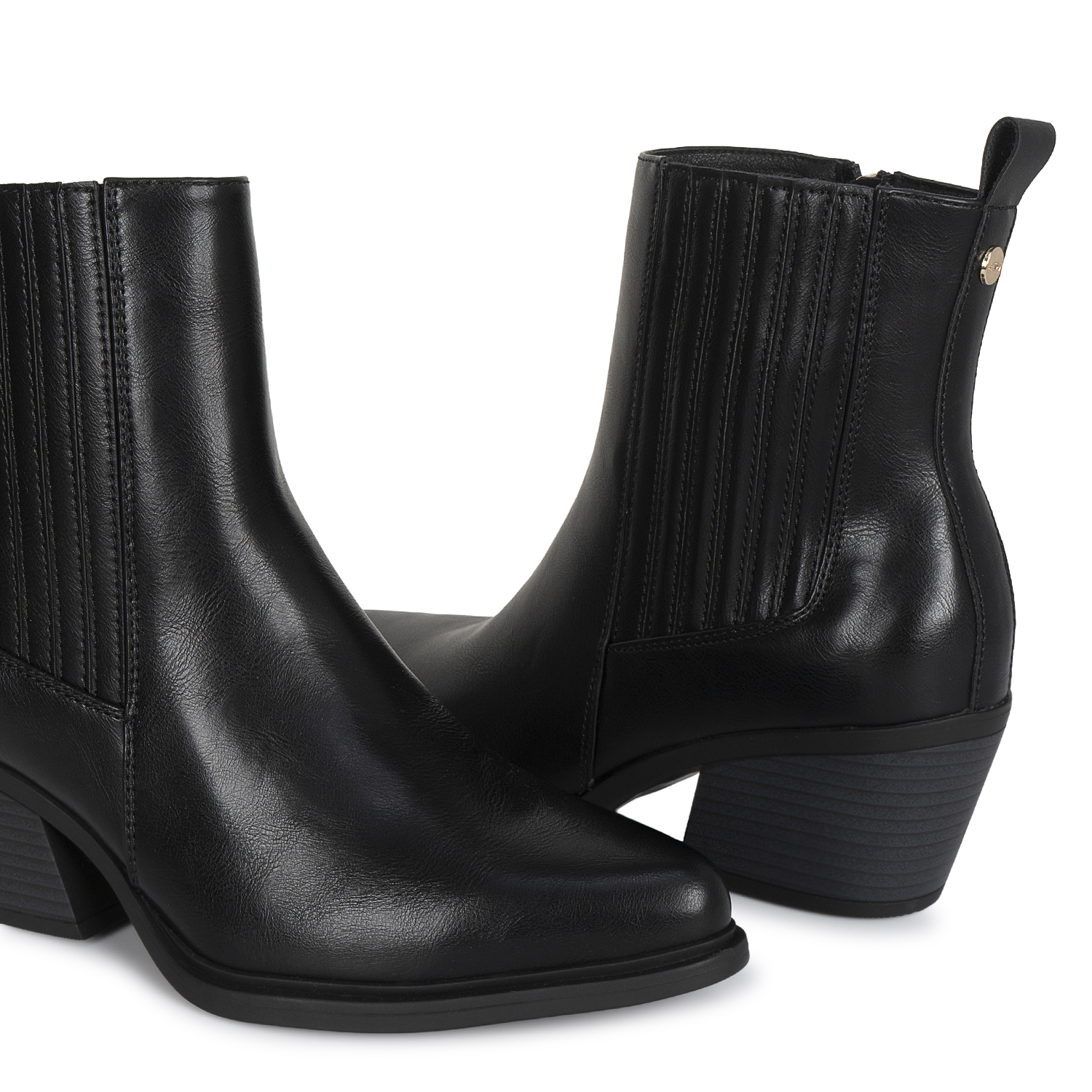 BOTIN JODHPUR CASUAL DAVI-2613 NEGRO SINTETICO ANN D VIAN - 2