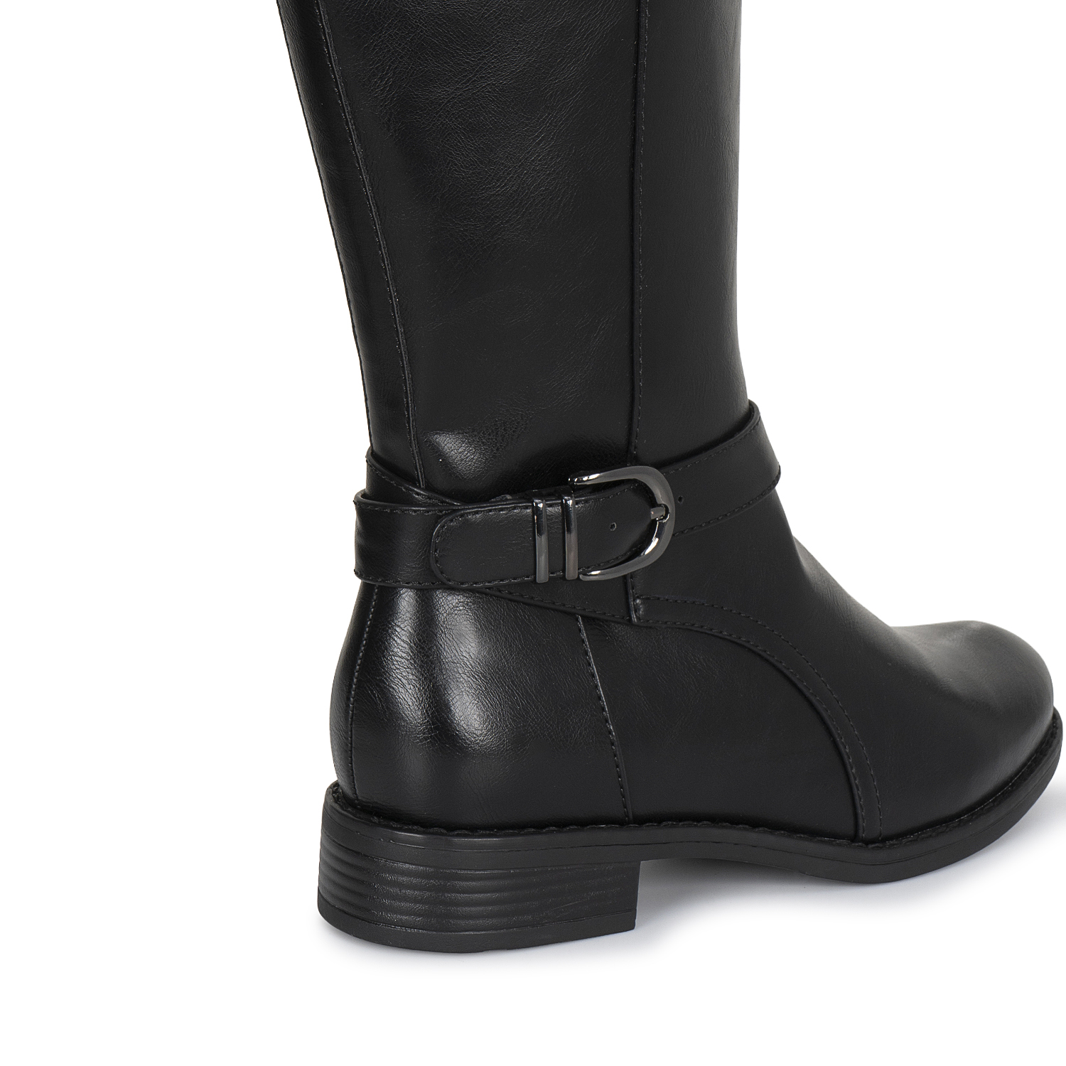 BOTA ALTA JODHPUR CASUAL DAVI-2604 NEGRO SINTETICO ANN D VIAN - 3