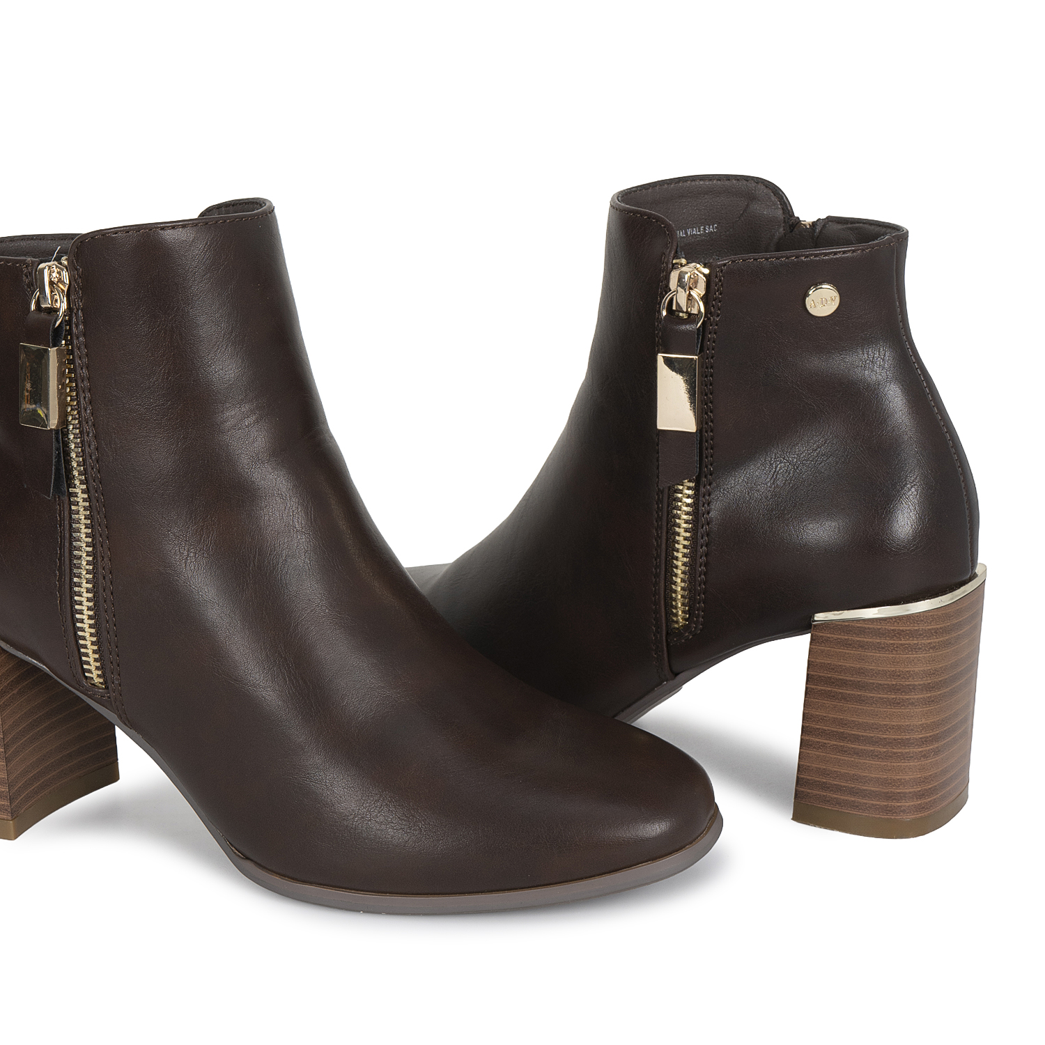 BOTIN JODHPUR CASUAL DAVI-2608 MARRON SINTETICO ANN D VIAN - 2