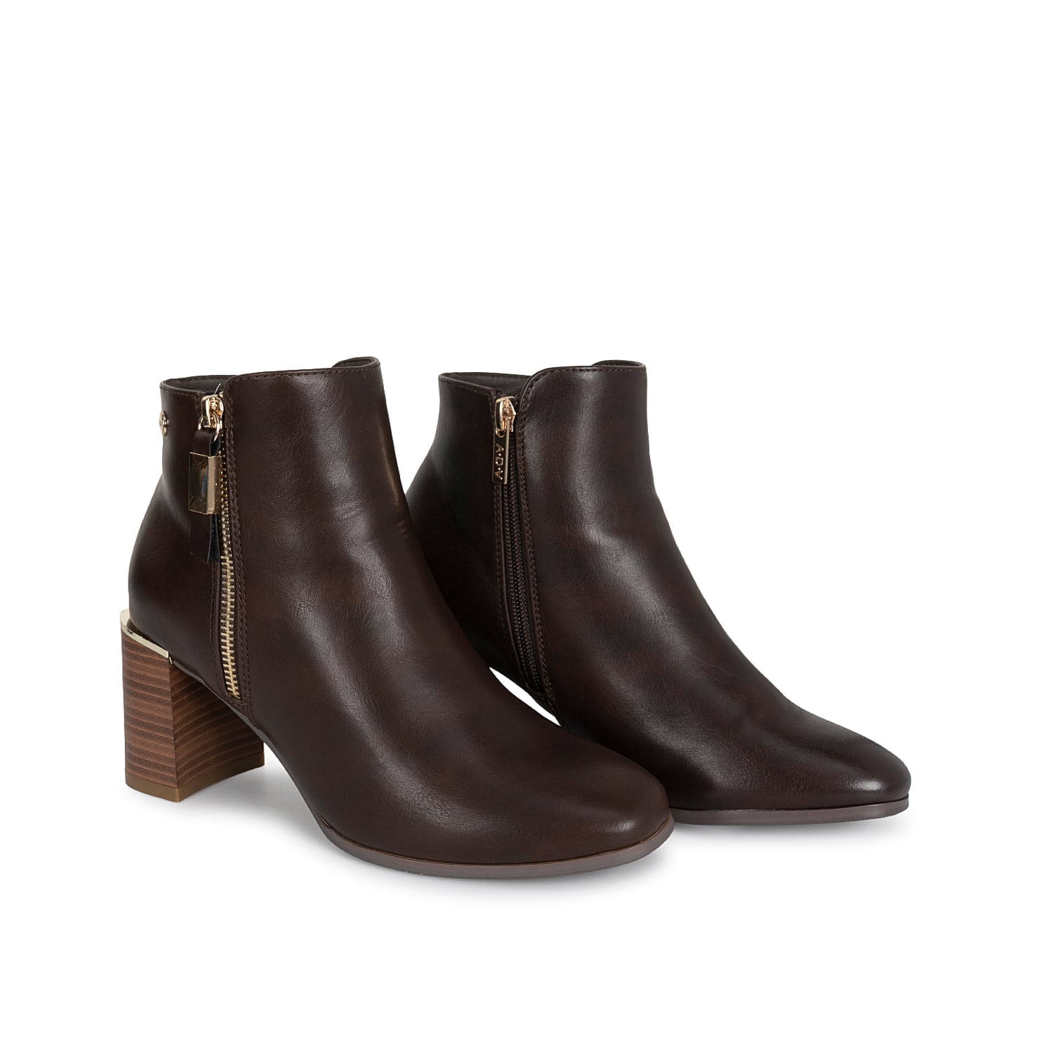 BOTIN JODHPUR CASUAL DAVI-2608 MARRON SINTETICO ANN D VIAN - 4