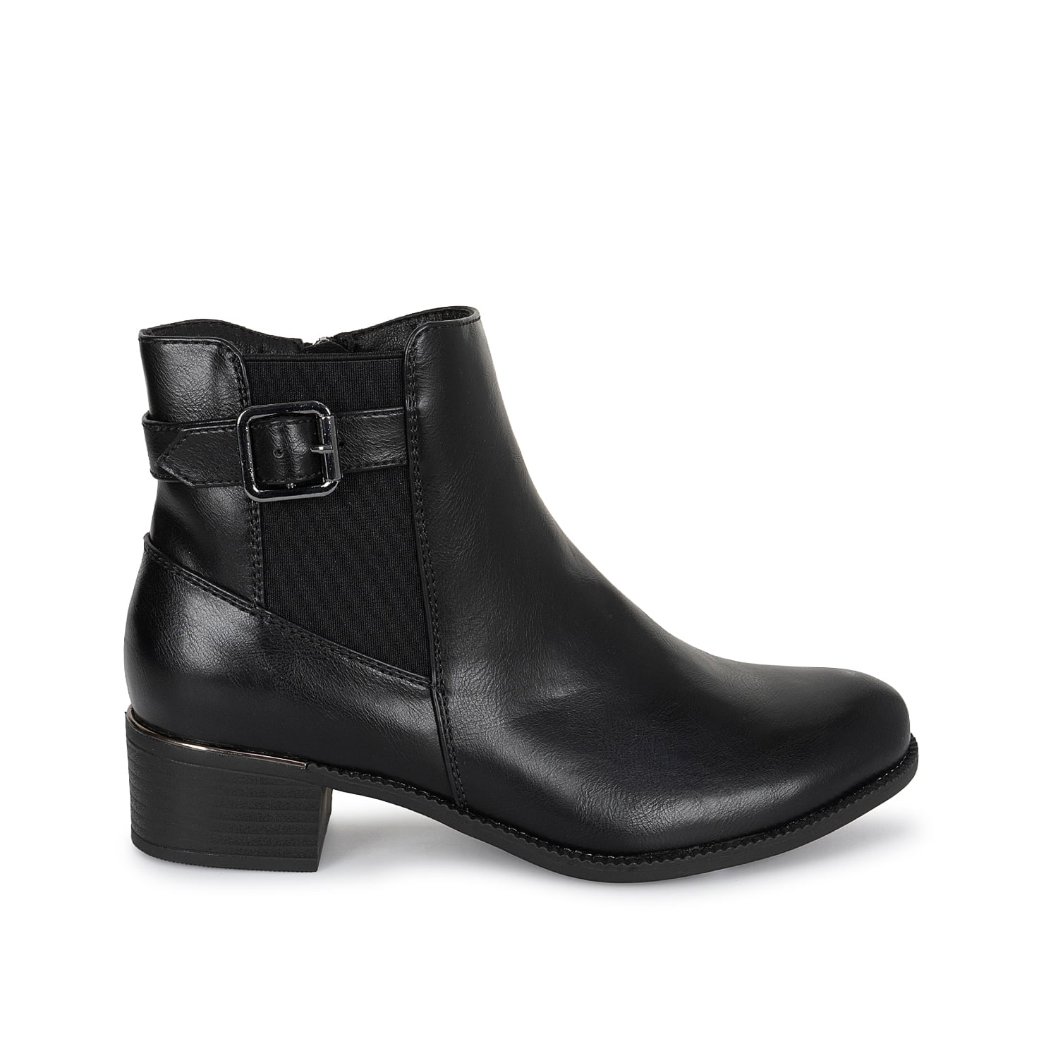 BOTIN CHELSEA CASUAL DAVI-2619 NEGRO SINTETICO ANN D VIAN - 1