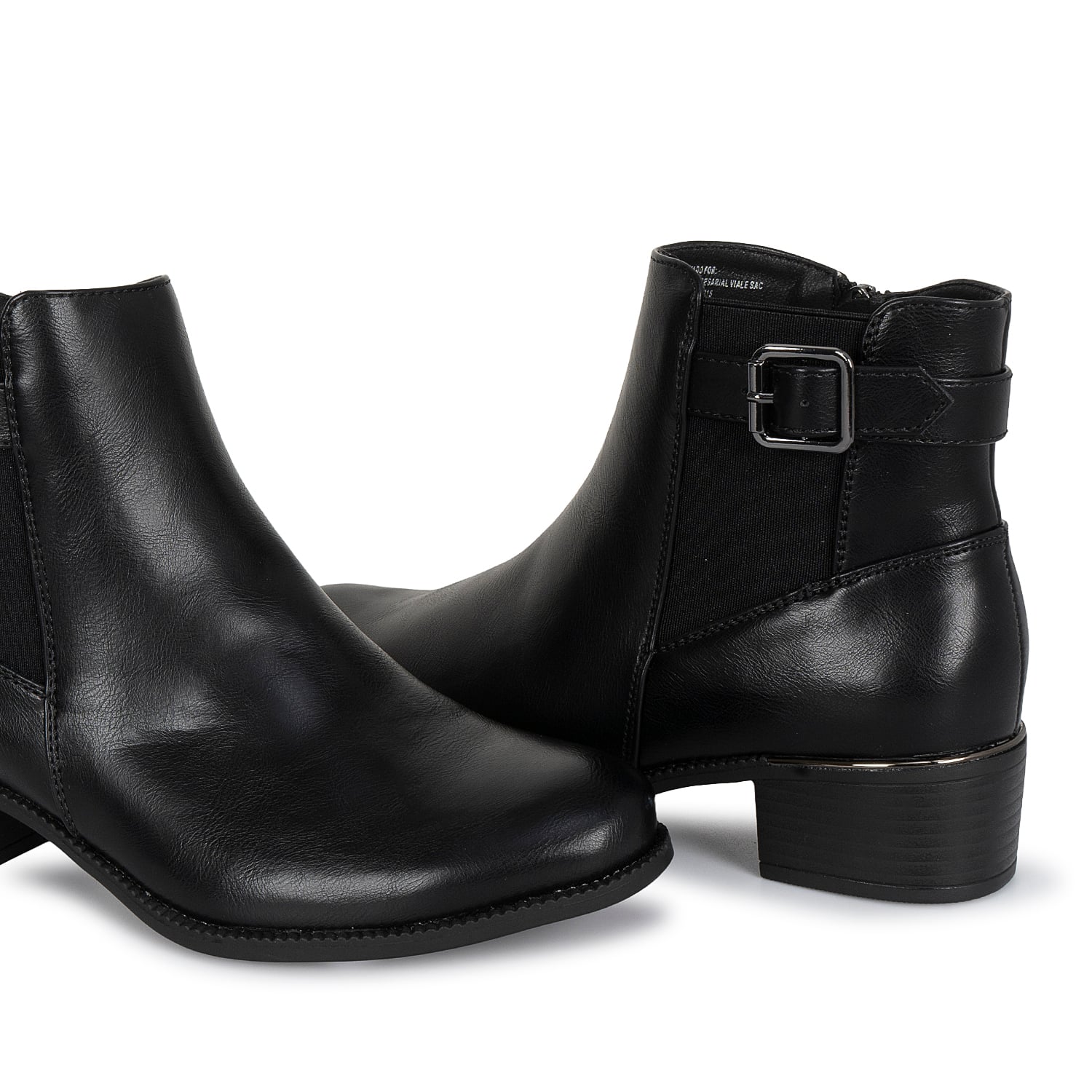 BOTIN CHELSEA CASUAL DAVI-2619 NEGRO SINTETICO ANN D VIAN - 2