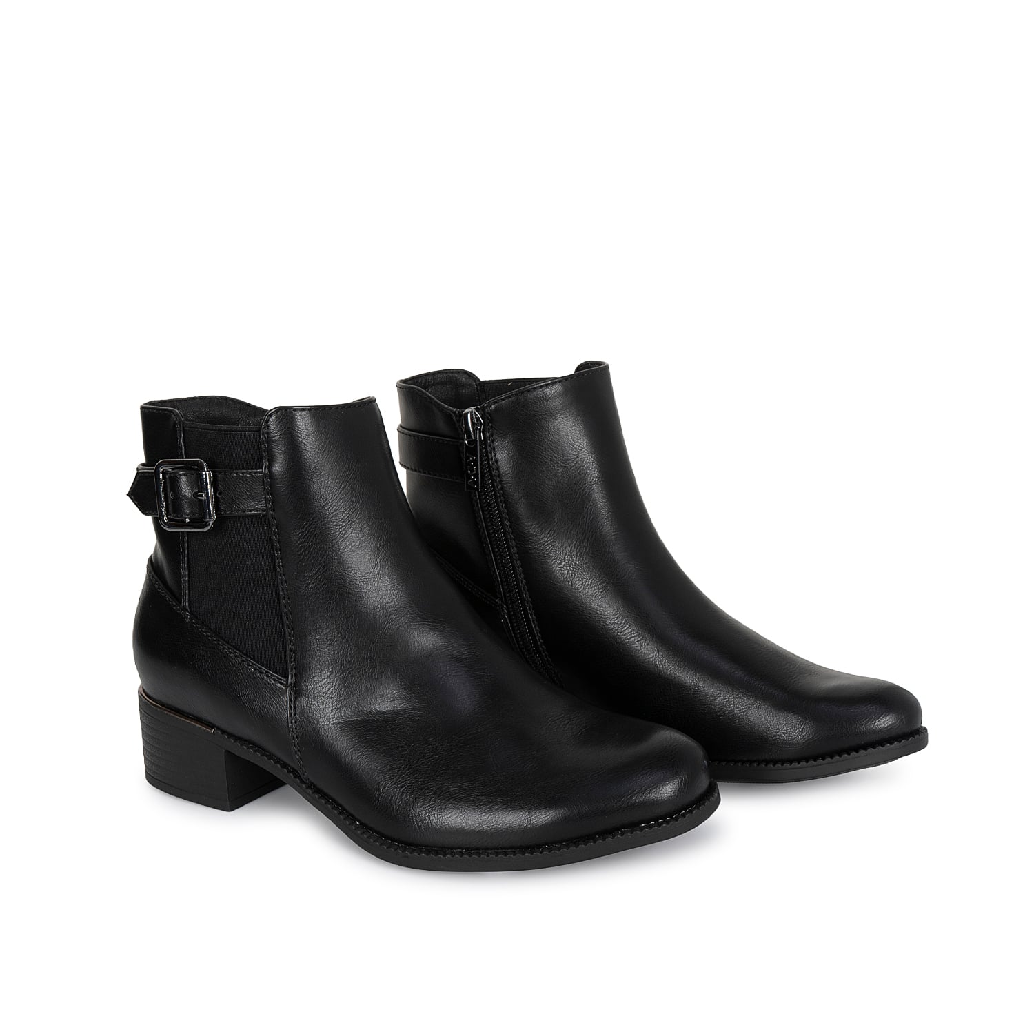 BOTIN CHELSEA CASUAL DAVI-2619 NEGRO SINTETICO ANN D VIAN - 4