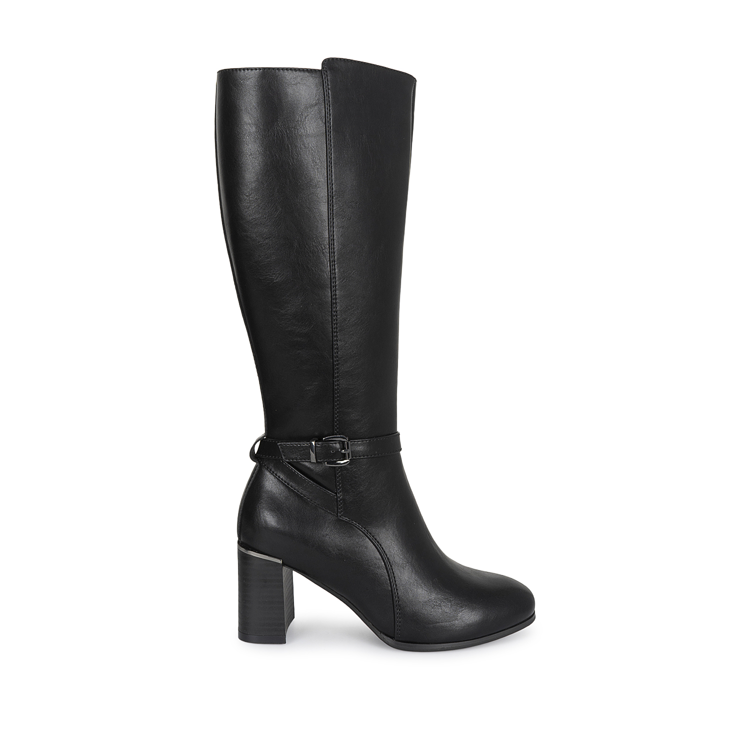 BOTA ALTA JODHPUR CASUAL DAVI-2602 NEGRO SINTETICO ANN D VIAN - 1