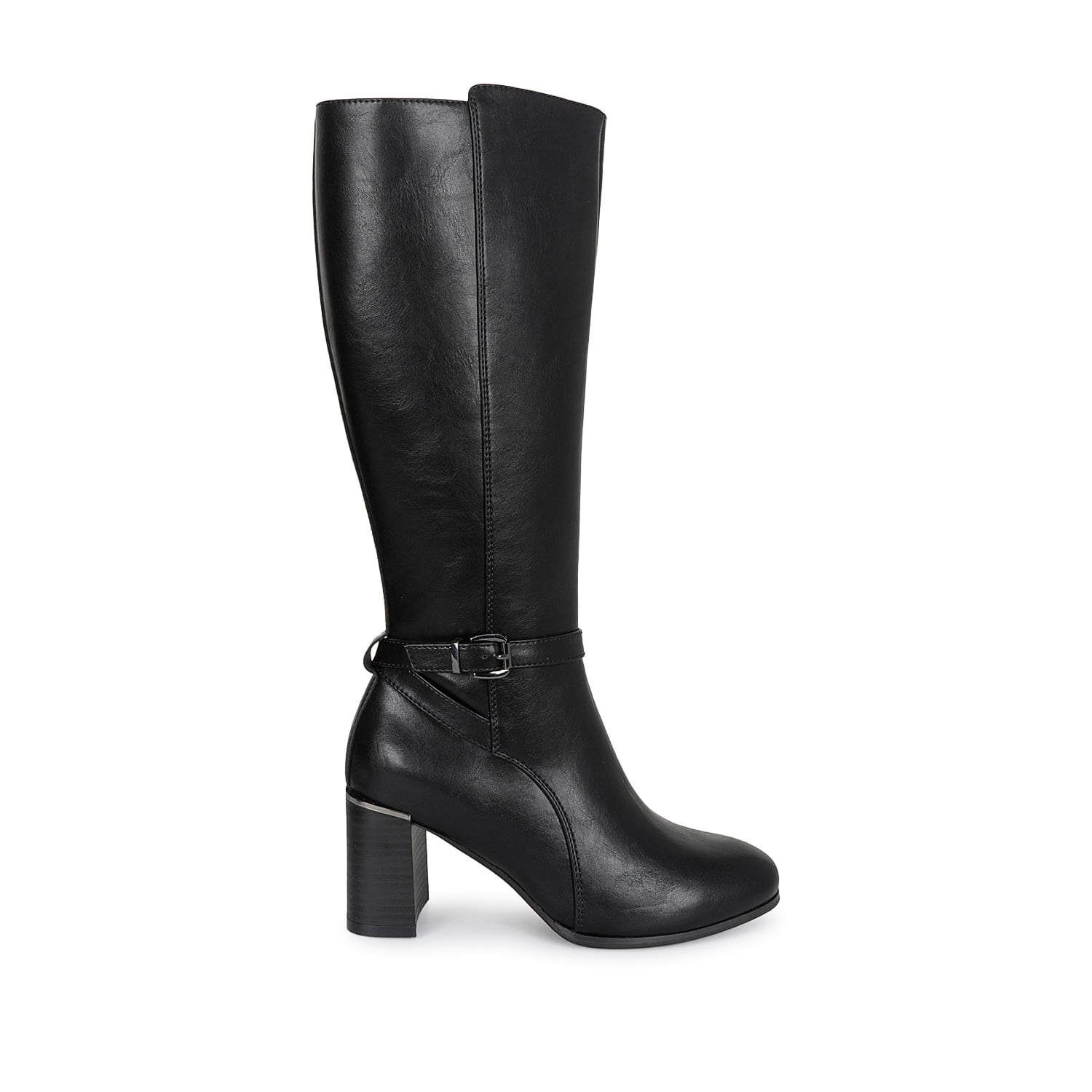 BOTA ALTA JODHPUR CASUAL DAVI-2602 NEGRO SINTETICO ANN D VIAN - 1