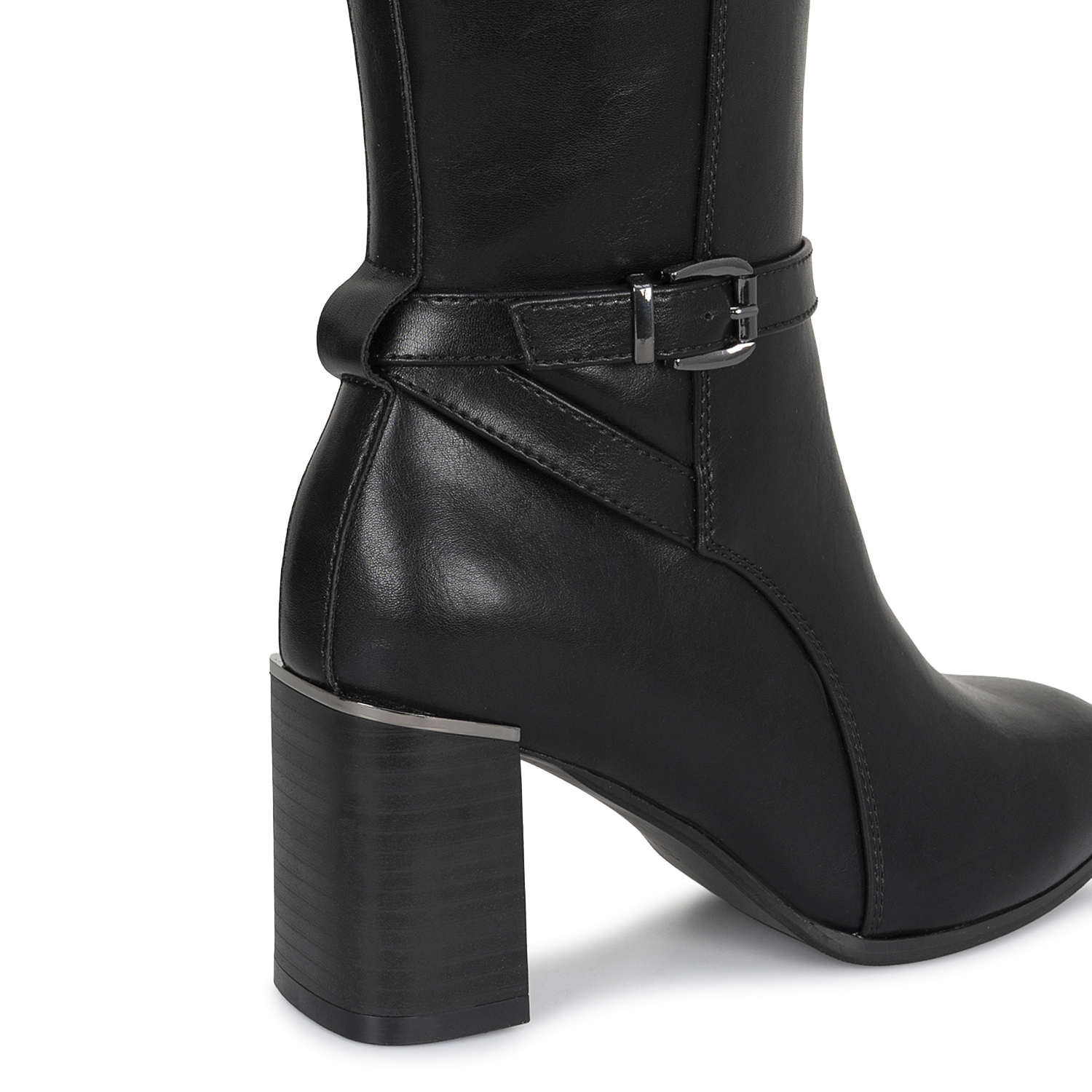 BOTA ALTA JODHPUR CASUAL DAVI-2602 NEGRO SINTETICO ANN D VIAN - 3