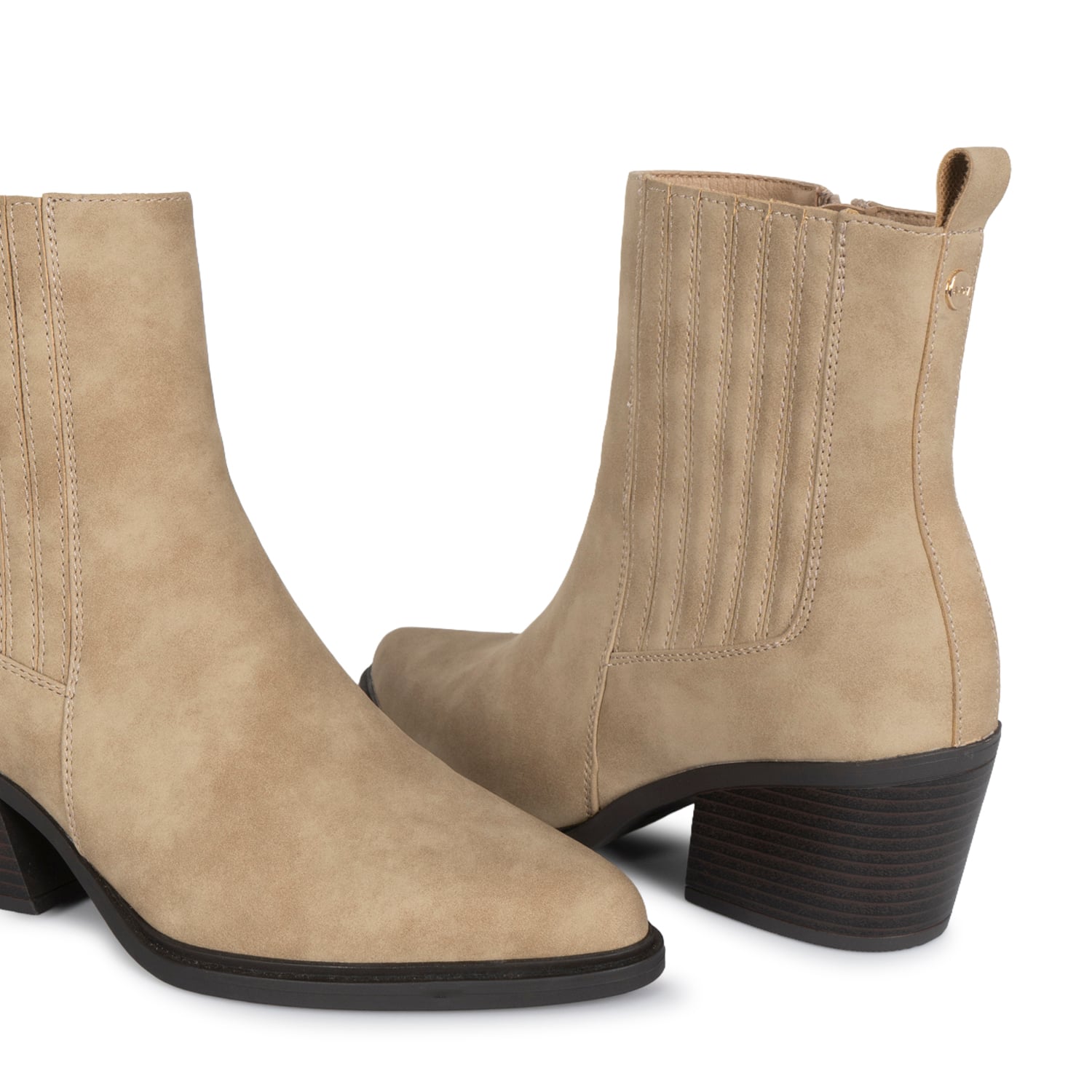 BOTIN JODHPUR CASUAL DAVI-2613 BEIGE SINTETICO ANN D VIAN - 3