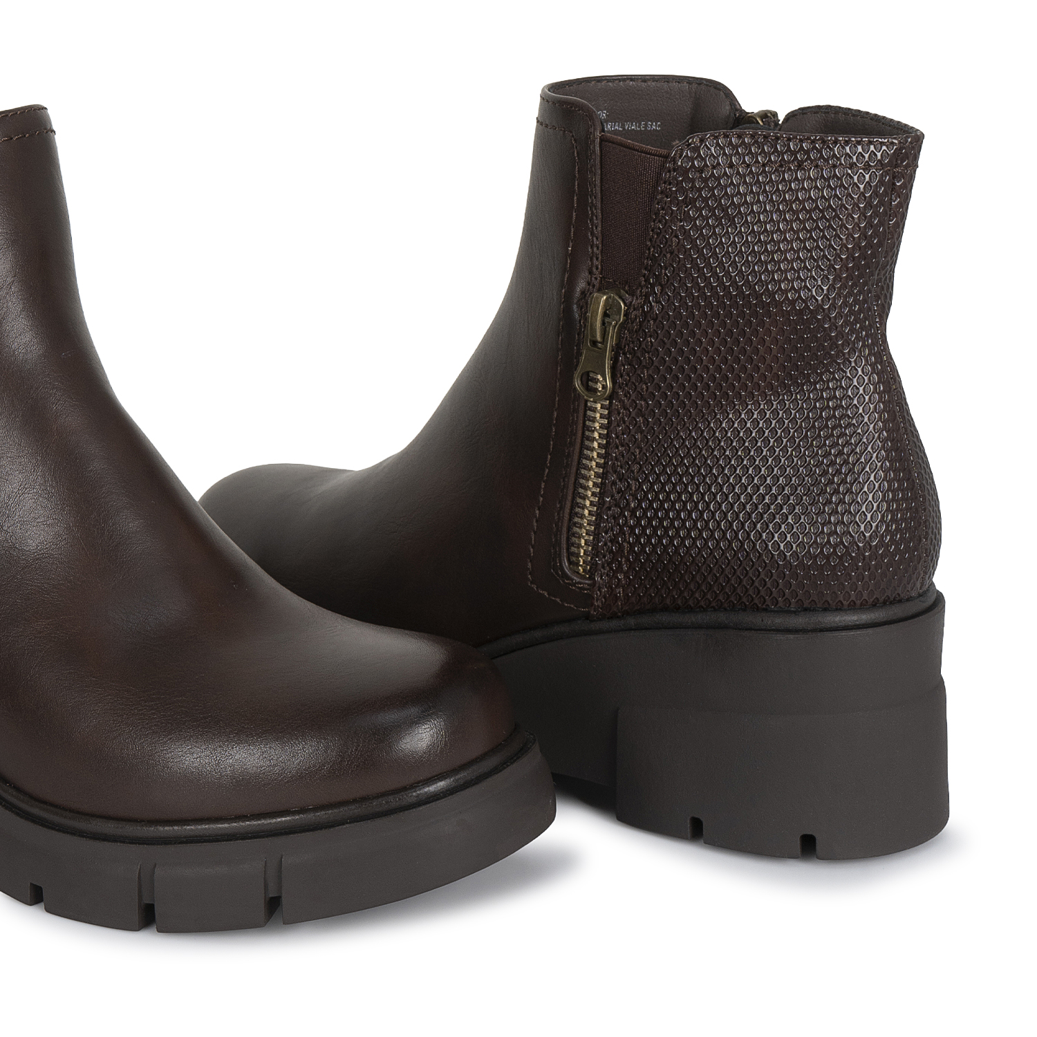 BOTIN CHELSEA CASUAL DAVI-2621 CAFE SINTETICO ANN D VIAN - 2