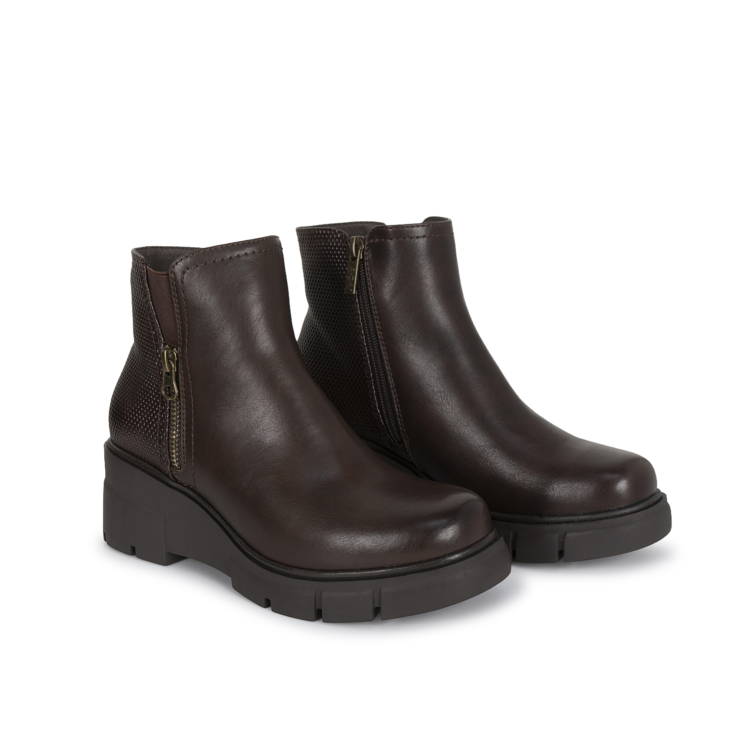 BOTIN CHELSEA CASUAL DAVI-2621 CAFE SINTETICO ANN D VIAN - 4
